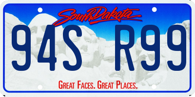 SD license plate 94SR99