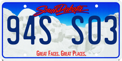 SD license plate 94SS03