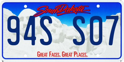 SD license plate 94SS07