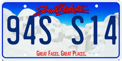 SD license plate 94SS14
