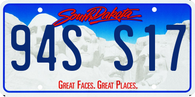 SD license plate 94SS17