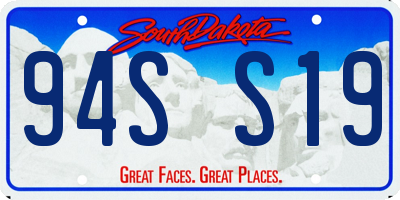 SD license plate 94SS19