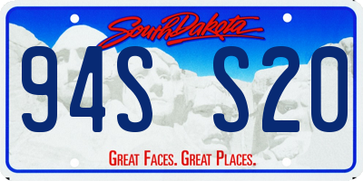 SD license plate 94SS20