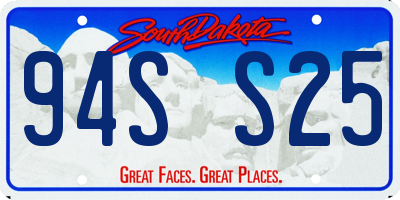 SD license plate 94SS25