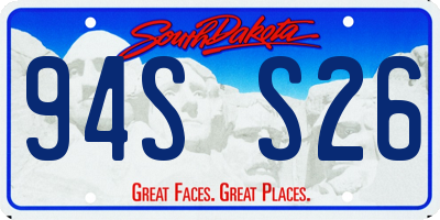 SD license plate 94SS26