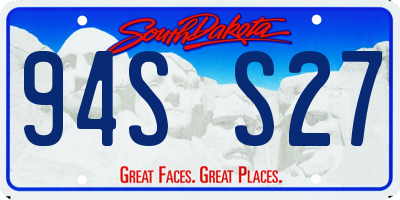 SD license plate 94SS27