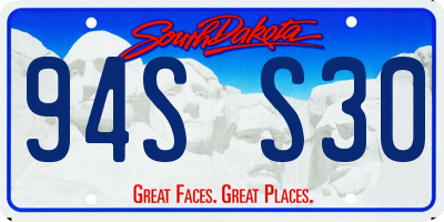 SD license plate 94SS30