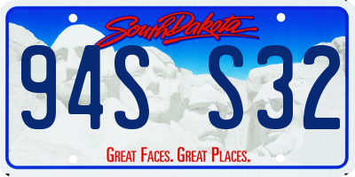 SD license plate 94SS32