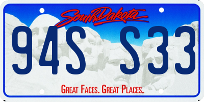 SD license plate 94SS33