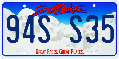 SD license plate 94SS35