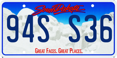 SD license plate 94SS36