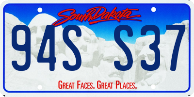 SD license plate 94SS37
