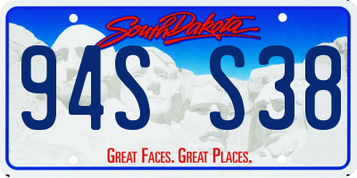 SD license plate 94SS38