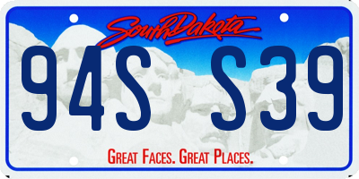 SD license plate 94SS39