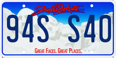 SD license plate 94SS40