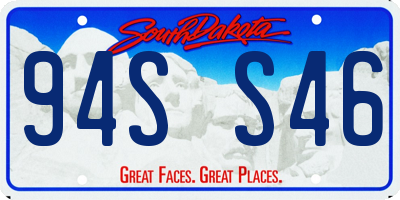 SD license plate 94SS46