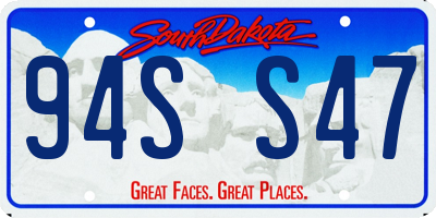 SD license plate 94SS47