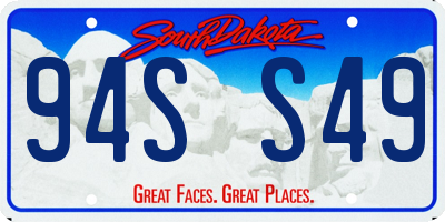 SD license plate 94SS49