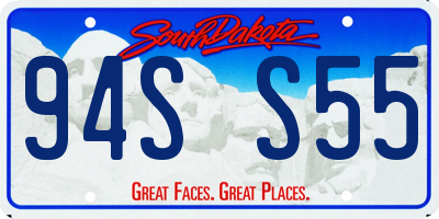 SD license plate 94SS55