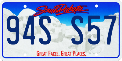 SD license plate 94SS57