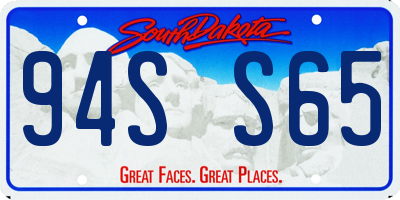 SD license plate 94SS65