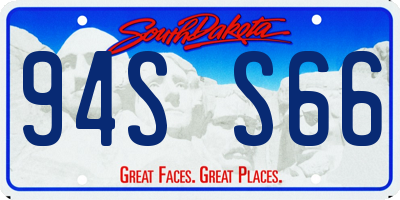 SD license plate 94SS66