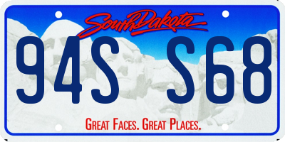 SD license plate 94SS68