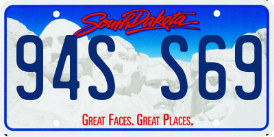 SD license plate 94SS69
