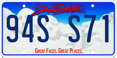 SD license plate 94SS71