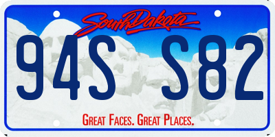 SD license plate 94SS82