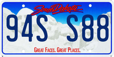 SD license plate 94SS88