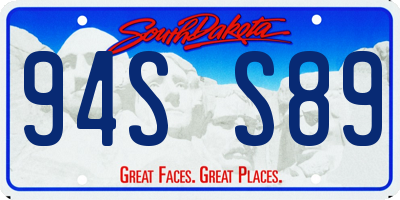 SD license plate 94SS89