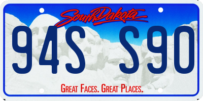 SD license plate 94SS90