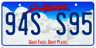 SD license plate 94SS95