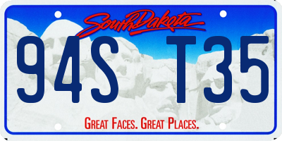 SD license plate 94ST35