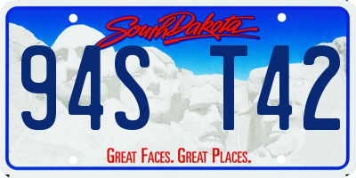 SD license plate 94ST42