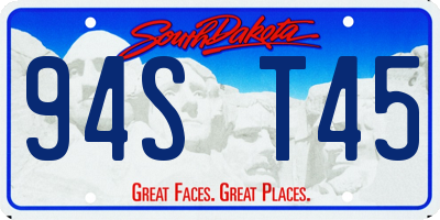 SD license plate 94ST45