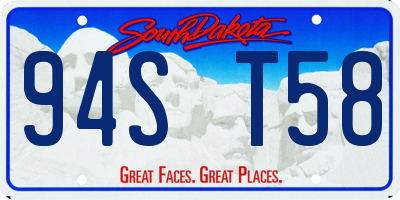 SD license plate 94ST58