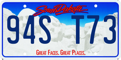 SD license plate 94ST73