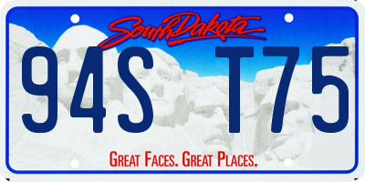 SD license plate 94ST75