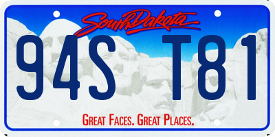 SD license plate 94ST81