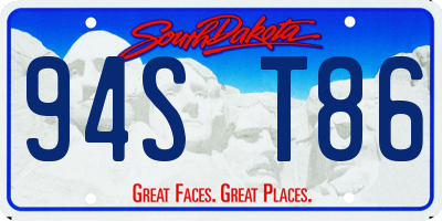 SD license plate 94ST86