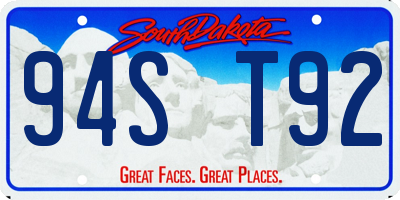 SD license plate 94ST92