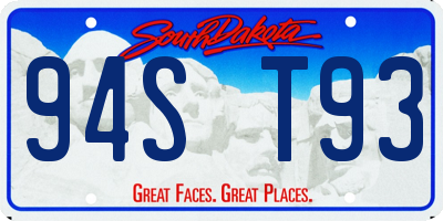 SD license plate 94ST93