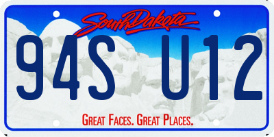 SD license plate 94SU12