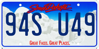 SD license plate 94SU49