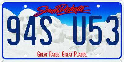 SD license plate 94SU53