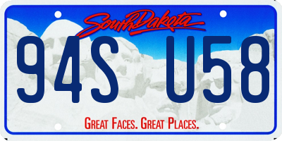 SD license plate 94SU58