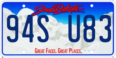 SD license plate 94SU83