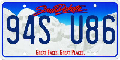 SD license plate 94SU86